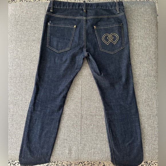 DSQUARED2 Women's Raw Denim Pants 42 COOL GIRL JEAN Cropped  Indigo Blue - Picture 2 of 6